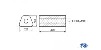 FOX Uni-Silencer Trapezoid w/o Nozzle - completion 644...