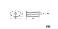 FOX Uni-Silencer oval w/o Nozzle - completion 818...