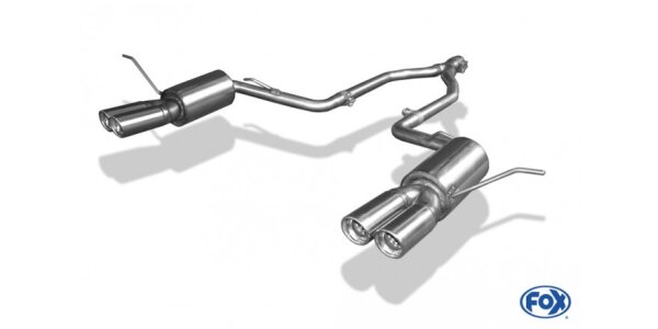 FOX Endschalldämpfer 2x80 Typ 17 - Jeep Grand Cherokee WK 3,6L