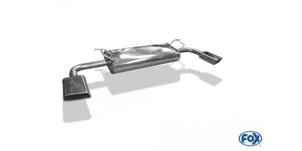 FOX Final Silencer across exit 145x65 Typ 59 - Suzuki Grand Vitara JT 5-Door