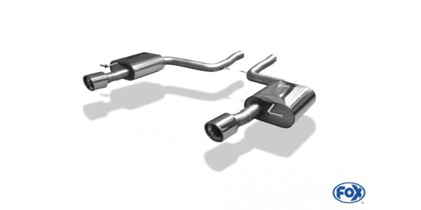 FOX Endschalldämpfer Ø63,5mm 1x90 Typ 17 - Audi A6 4F quattro 4,2