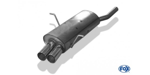 FOX final silencer double flow - 2x76 Typ 10 - BMW E46 316/318