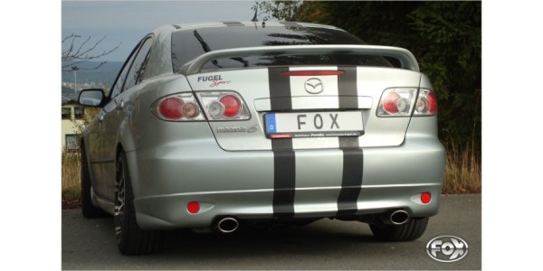 FOX final silencer right/left with Y-connecting tube - 115x85 Typ 32 right/left - Mazda 6 GG/GY (w/o Facelift)