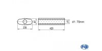 FOX Uni-Silencer oval w/o Nozzle - completion 558...