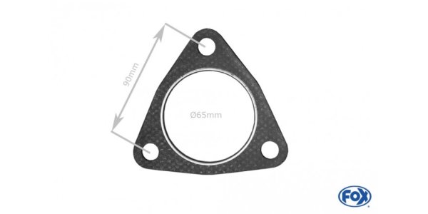 FOX flange gasket no. 3 for 3-hole flange inner hole 65mm screw punch 13mm