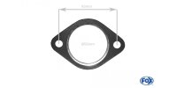 FOX flange gasket no. 4 for 2-hole flange inner hole 55mm...