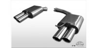 FOX final silencer right/left double flow incl. Y-adapter pipe Ø55mm inside - 2x88x74 Typ 32 right/left - Audi A5 8T Coupe (+S-Line)