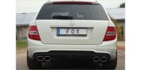 FOX Endschalldämpfer rechts/links - 2x115x85 Typ 32 rechts/links - Mercedes C-Klasse 6-Zylinder W204/S204 AMG-Paket/C63 Einsatz