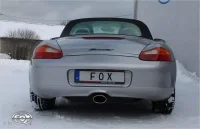 FOX Endschalldämpfer Ausgang mittig - 140x90 Typ 32 - 99+ Porsche Boxster 986