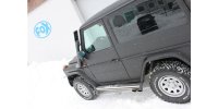 FOX final silencer exit on the side - 2x115x85 Typ 38 (2x left to beveled) - Mercedes G-Class 463 (with running board)