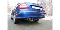 FOX final silencer one-sided Ø70mm - 2x115x85 Typ 32 - Mercedes CLK 209