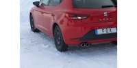 FOX Endschalldämpfer einseitig - 2x80 Typ 16 - Seat Leon 5F (Einzelradaufhängung)