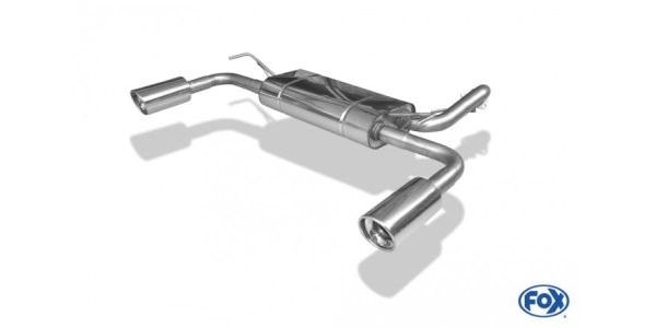 FOX final silencer across exit right/left - 1x100 Typ 17 right/left - Mitsubishi Lancer CYO Notchback/Sportback Diesel