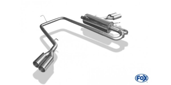 FOX Final Silencer exit on the side right and left on car 2x90 Typ 12 - VW Amarok 4x4 with running board