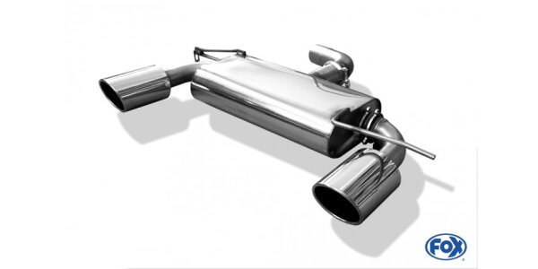 FOX Final Silencer Ø70mm exit 129x106 Typ 32 - Audi A3 8P Sportback
