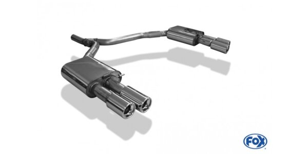 FOX Endschalldämpfer zweiflutig 2x90 Typ 13 - Audi A6 4G 2,0 TDI