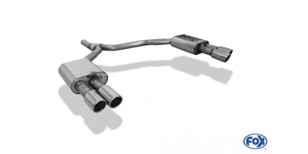 FOX final silencer right/left double flow - 2x90 Typ 16 right/left - Audi A6 4G 2,0 TDI