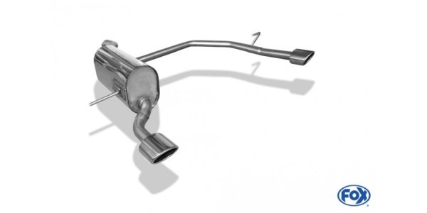 FOX Endschalldämpfer Ausgang rechts/links - 106x71 Typ 32 rechts/links - Renault Captur