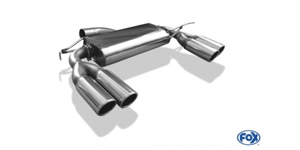 FOX final silencer right/left - 2x80 Typ 16 right/left - VW Beetle 1,4L 16 (5C) Coupe/Cabrio (rigid rear axle)