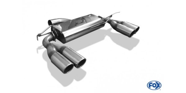 FOX final silencer right/left - 2x90 Typ 16 right/left - VW Beetle 1,2L 16 (5C) Coupe/Cabrio (rigid rear axle)