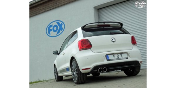 FOX Endschalldämpfer 63,5mm - 2x90 Typ 16 - VW Polo 6R WRC