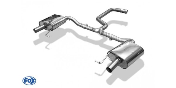 FOX final silencer right/left - Exit of the tailpipes in the original tailpipes - Skoda Octavia 5E RS TSI