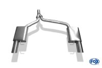 FOX Endschalldämpfer einflutig inkl. Y-Adapterrohr Ø55mm innen 1x100 Typ 16 - Audi A4 B8 Limousine/Avant (+S-Line)