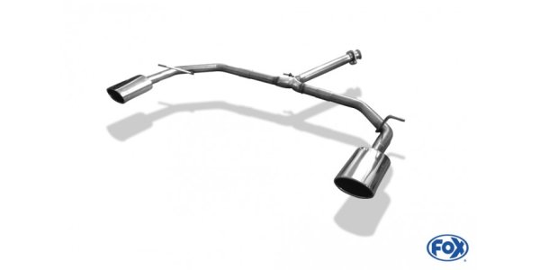 FOX tailpipe system right/left fits to middle silencer - 140x90 Typ 44 right/left - Toyota RAV 4 IV