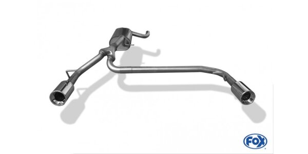 FOX Final Silencer exit 1x90 Typ 13 - Ford Focus III Hatchback Diesel