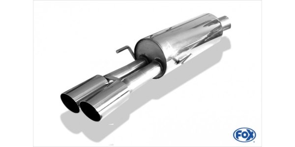 FOX final silencer double flow Ø70mm - 2x80 Typ 14 - Opel Astra G Coupe Turbo