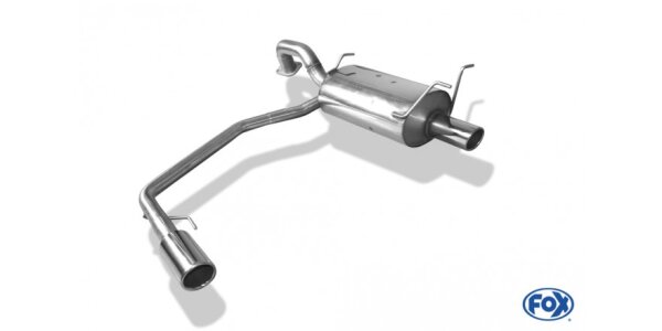 FOX Final Silencer exit 1x90 Typ 16 - Nissan Primera P12 Limousine