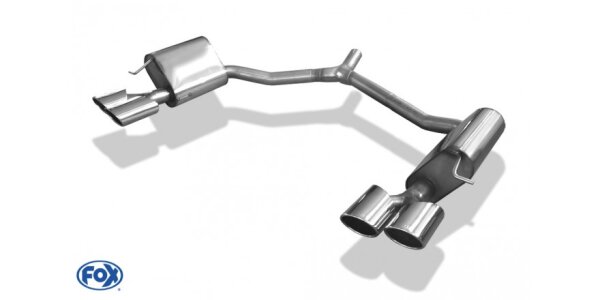 FOX Endschalldämpfer 2x106x71 Typ 32 - Mercedes E-Klasse W212 4-Zylinder