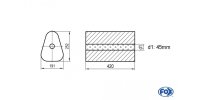 FOX Uni-Silencer triangular w/o Nozzle - completion 725...