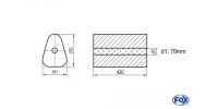 FOX Uni-Silencer triangular w/o Nozzle - completion 725...