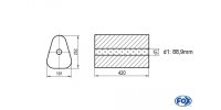 FOX Uni-Silencer triangular w/o Nozzle - completion 725...