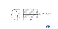 FOX Uni-Silencer triangular w/o Nozzle - completion 725...