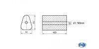 FOX Uni-Silencer triangular w/o Nozzle - completion 725...