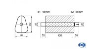 FOX Uni-Silencer triangular with Nozzle - completion 725...