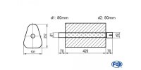 FOX Uni-Silencer triangular with Nozzle - completion 725...