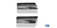 FOX welding tailpipe Typ 38 - right & left 106x71 mm / length: 300 mm - oval - 1x sideways right and 1x sideways left beveled / rolled up / without absorbers