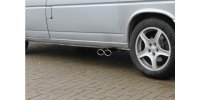 FOX Sidepipe bestehend aus End- und Vorschalldämpfer mit Ausgang an der Fahrerseite - 2x106x71 Typ 38 - VW T4 2,5L TDI