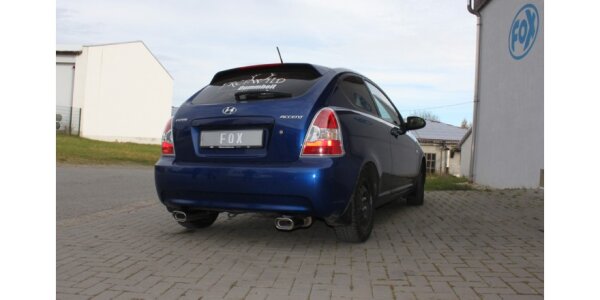 FOX Final Silencer exit 135x80 Typ 53 - Hyundai Accent MC