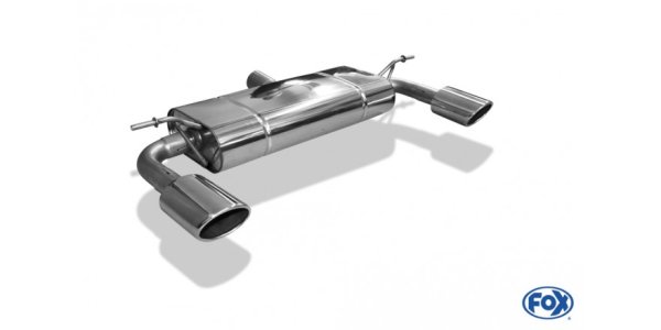 FOX Endschalldämpfer quer Ausgang rechts/links - 115x85 Typ 32 rechts/links - Mercedes A-Klasse 176 4-matic