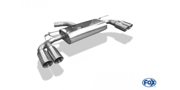 FOX Endschalldämpfer Ausgang rechts/links - 2x80 Typ 25 rechts/links - Seat Leon 5F (Einzelradaufhängung)