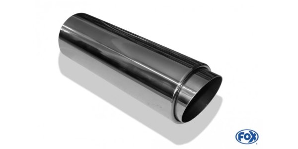 FOX welding tailpipe Typ 27 - Racing Design Ø 100mm outside - 85mm inside on the front side/ length: 330 mm / inserts: 90mm long