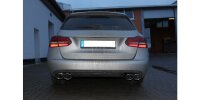 FOX Endschalldämpfer mit Y-Verbindungsrohr 2x115x85 Typ 32 - Mercedes C-Klasse 205 Limousine/T-Modell