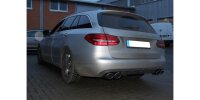 FOX Endschalldämpfer mit Y-Verbindungsrohr 2x115x85 Typ 32 - Mercedes C-Klasse 205 Limousine/T-Modell