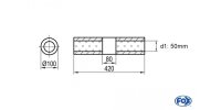 FOX Uni-Silencer around w/o Nozzle with chamber - Abw....