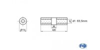 FOX Uni-Silencer around w/o Nozzle with chamber - Abw....