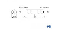 FOX Uni-Silencer around with chamber + Nozzle - Abw. 390...